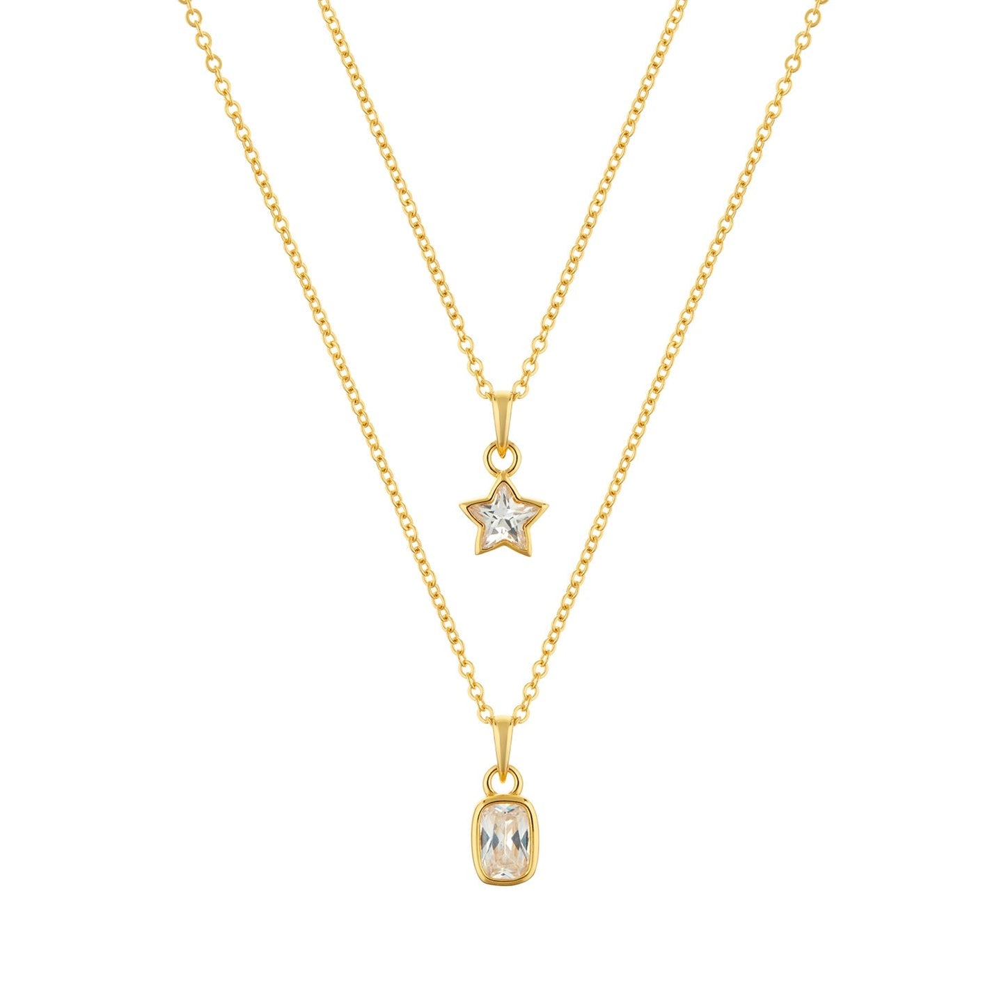 Divine Star Gold plated sterling silver Necklace