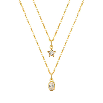 Divine Star Gold plated sterling silver Necklace